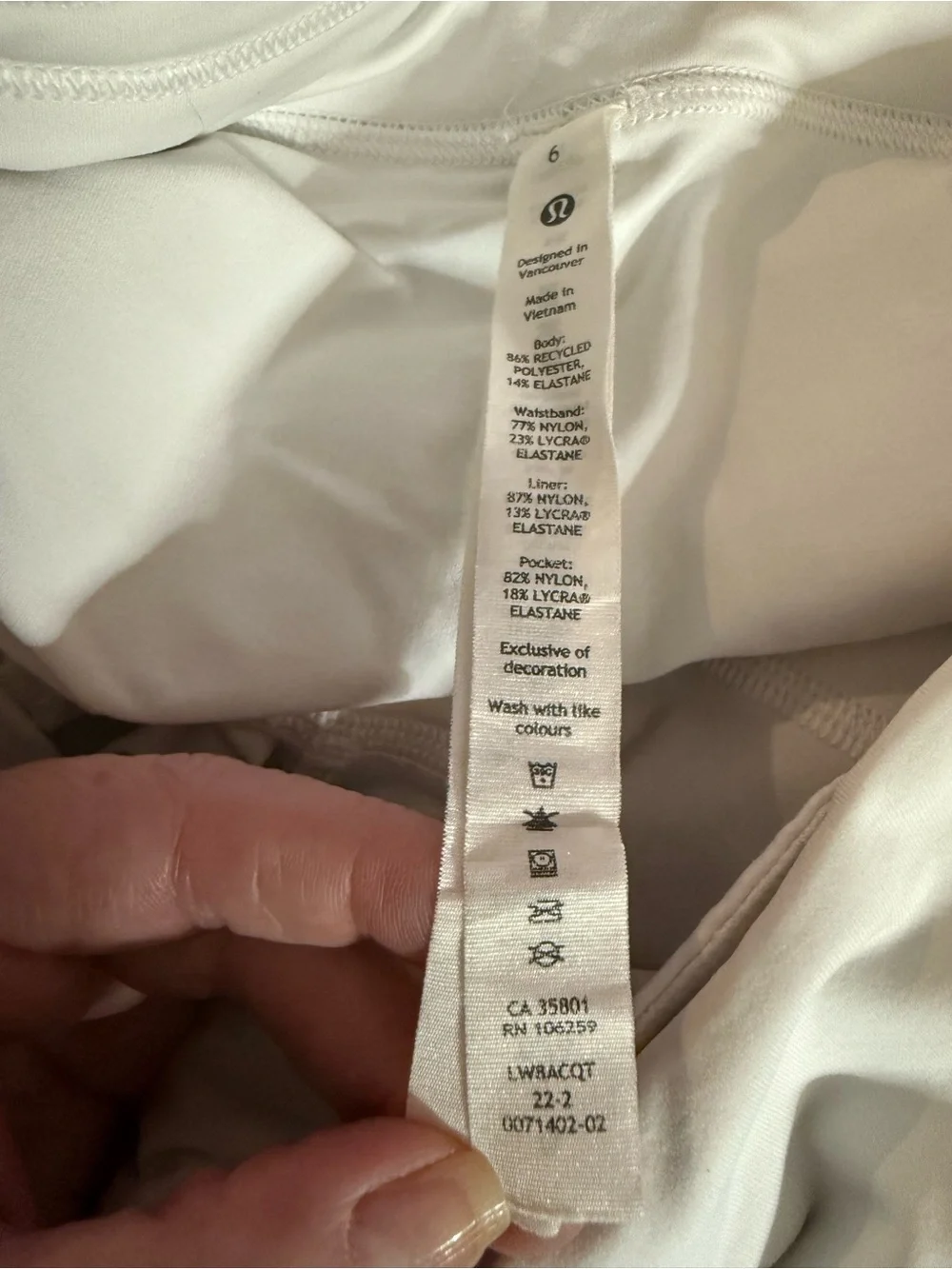 lululemon athletica White and Light Gray Tie-Dye Skater Skirt